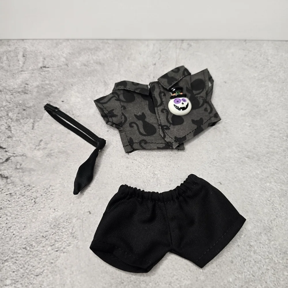 Labub Outfit with Black and Gray Accents Includes Tie